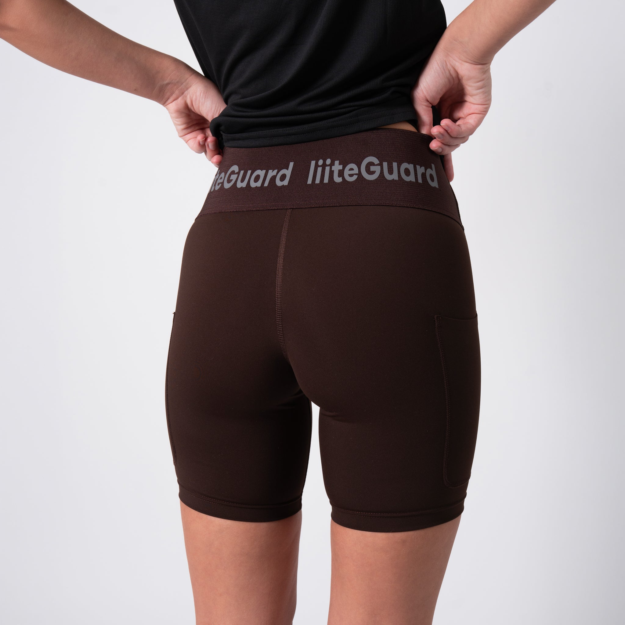 liiteGuard GLU-TECH TRAINING SHORT TIGHTS (WOMEN) Short tights Coffee Bean