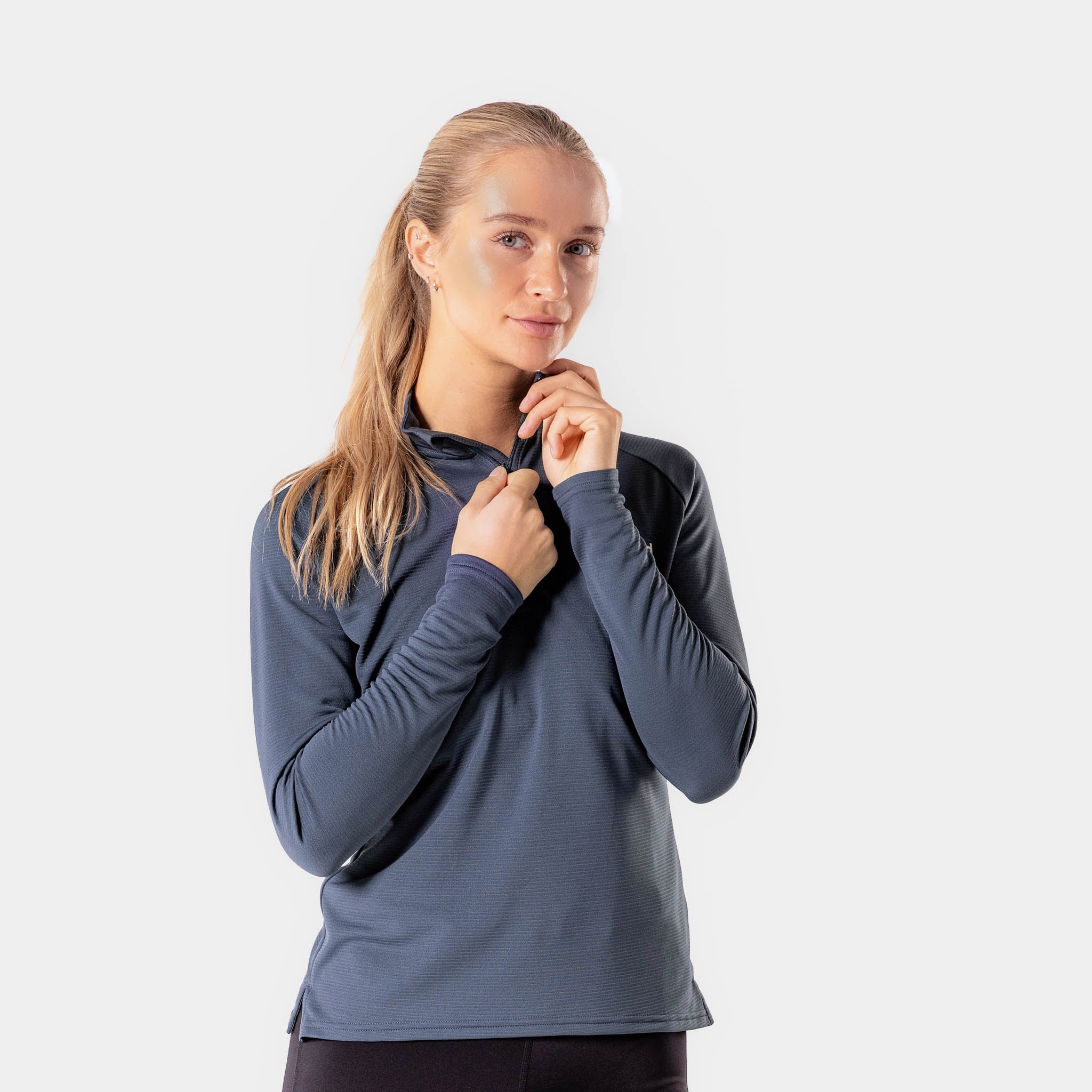 liiteGuard GROUND-TECH 1/4 ZIP SHIRT (WOMEN) Zippers Dark Navy Blue