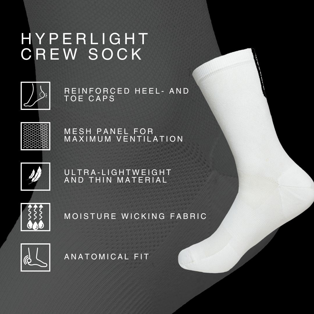 liiteGuard HYPERLIGHT CREW SOCK 2-PACK Medium socks White