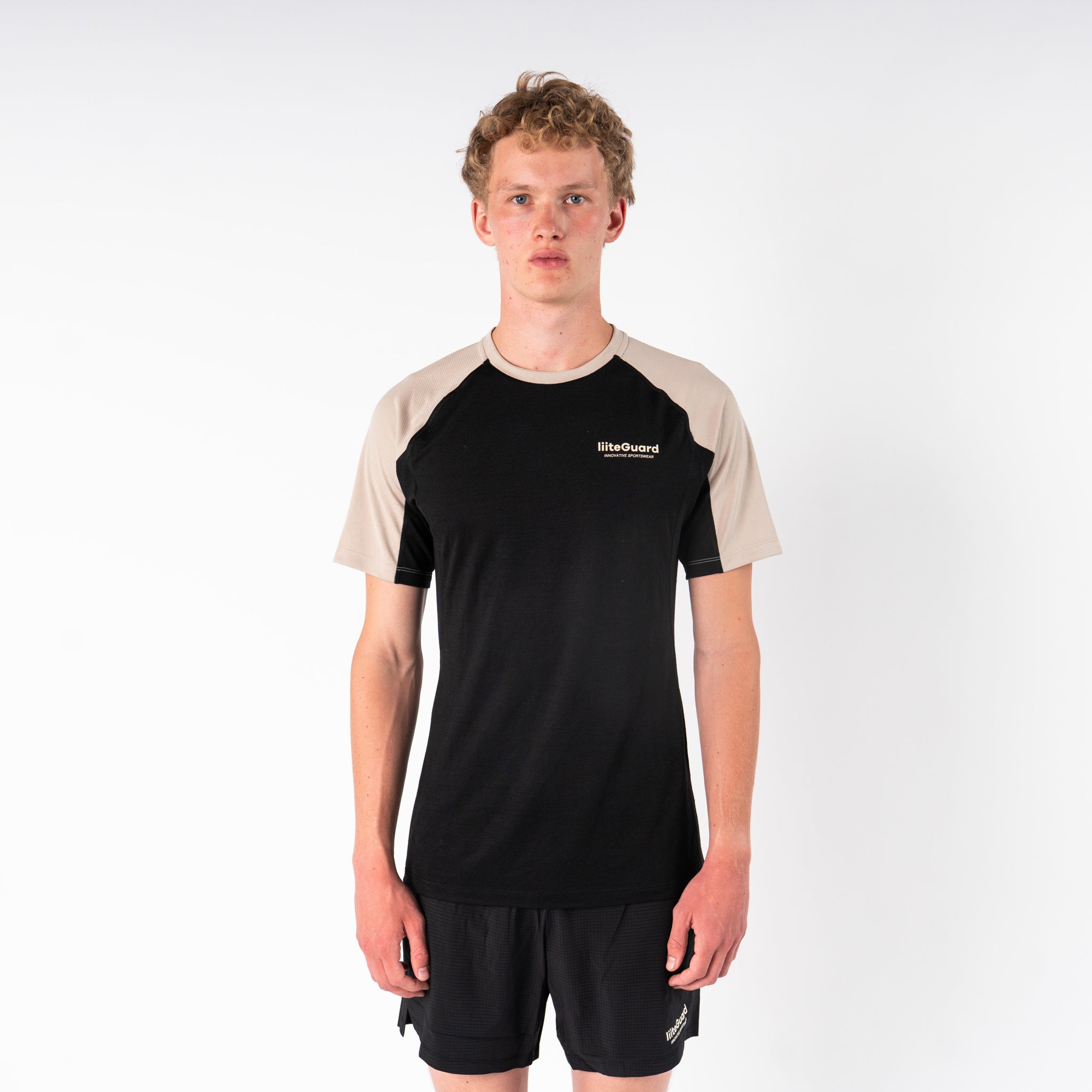 liiteGuard MERINO HYBRID T-SHIRT (MEN) T-shirts Black/Sand