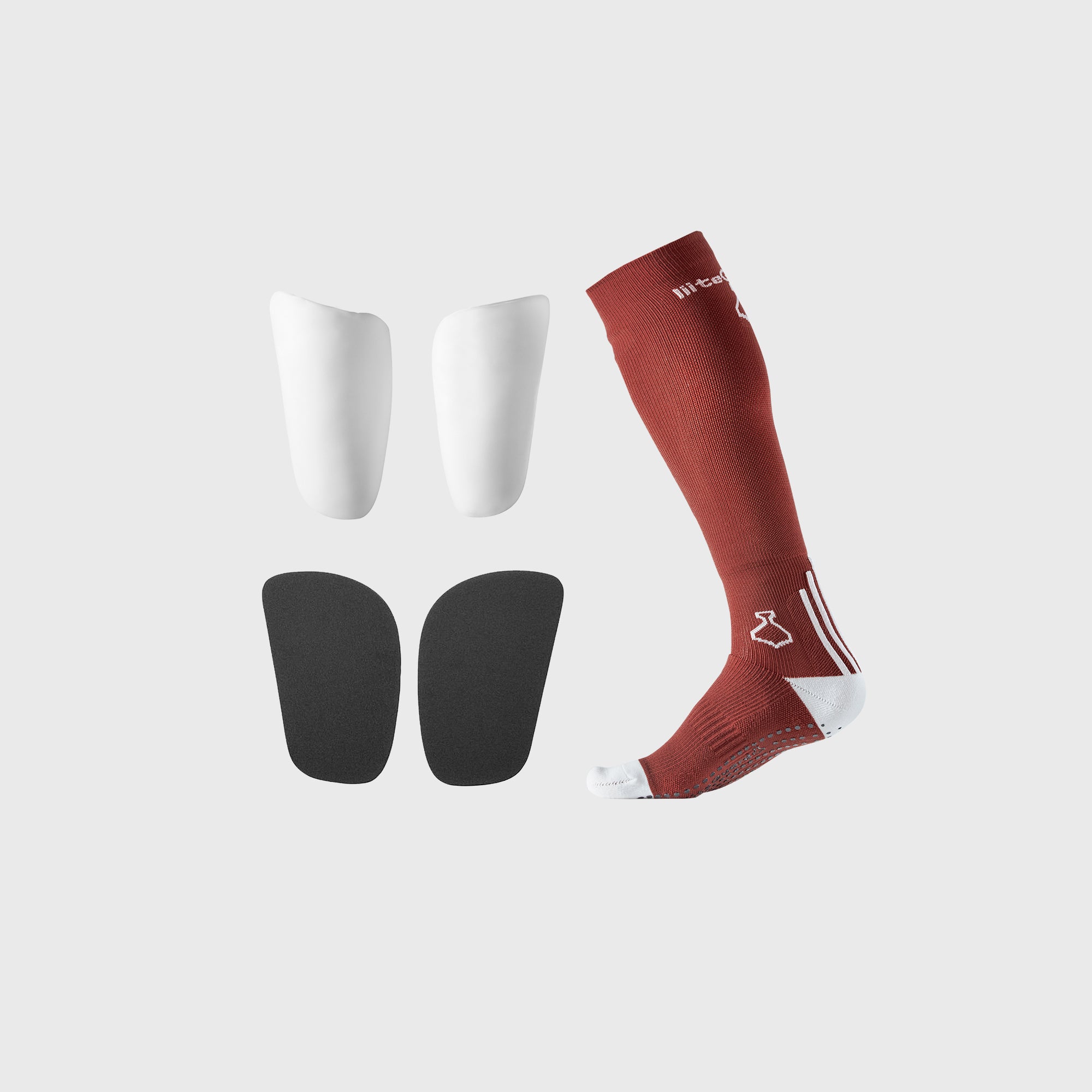 Liiteguard PERFORMANCE SET Long socks DUNKELROT