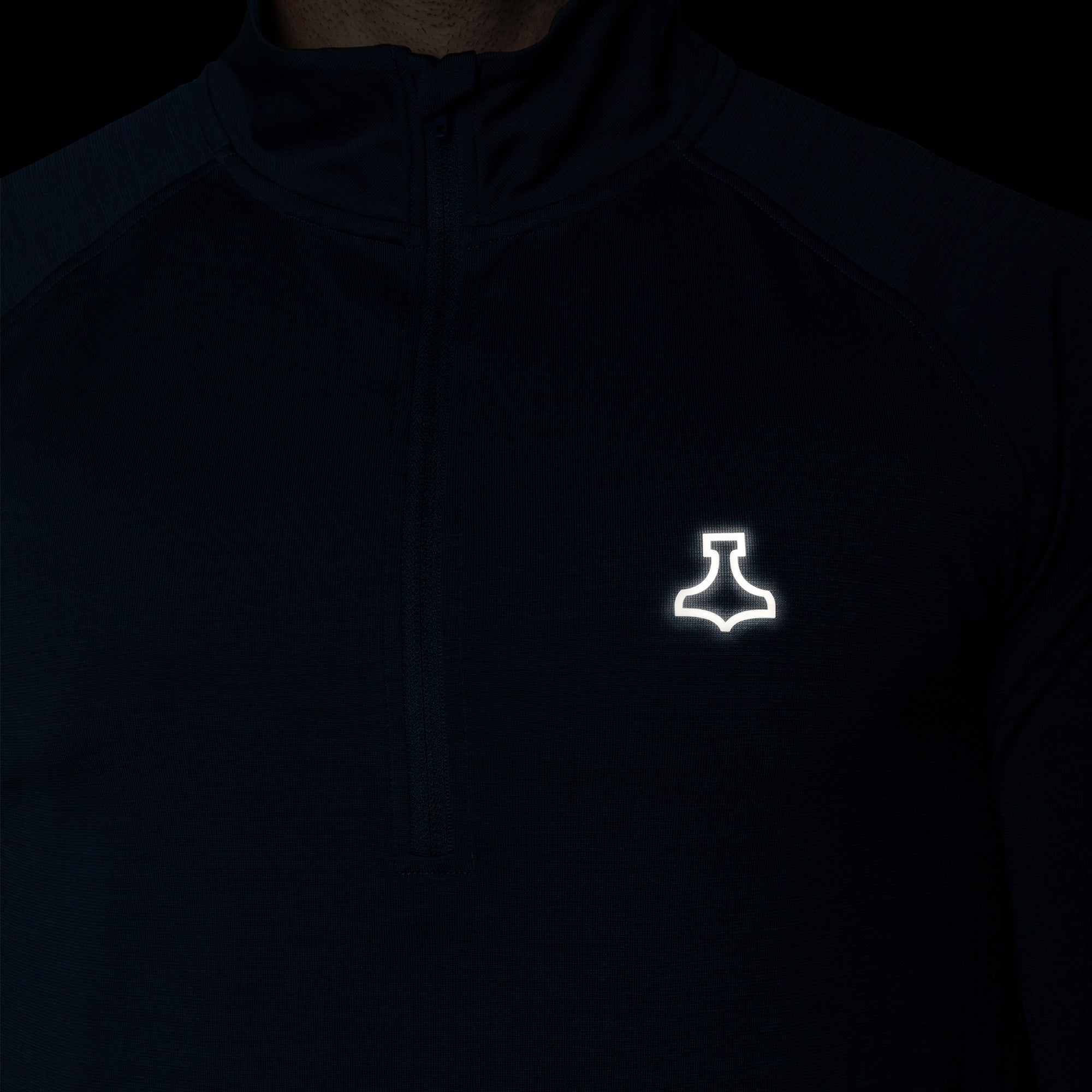 Liiteguard RE-LIITE 1/4 ZIP SHIRT (Herren) Zippers BLAU MELANGE