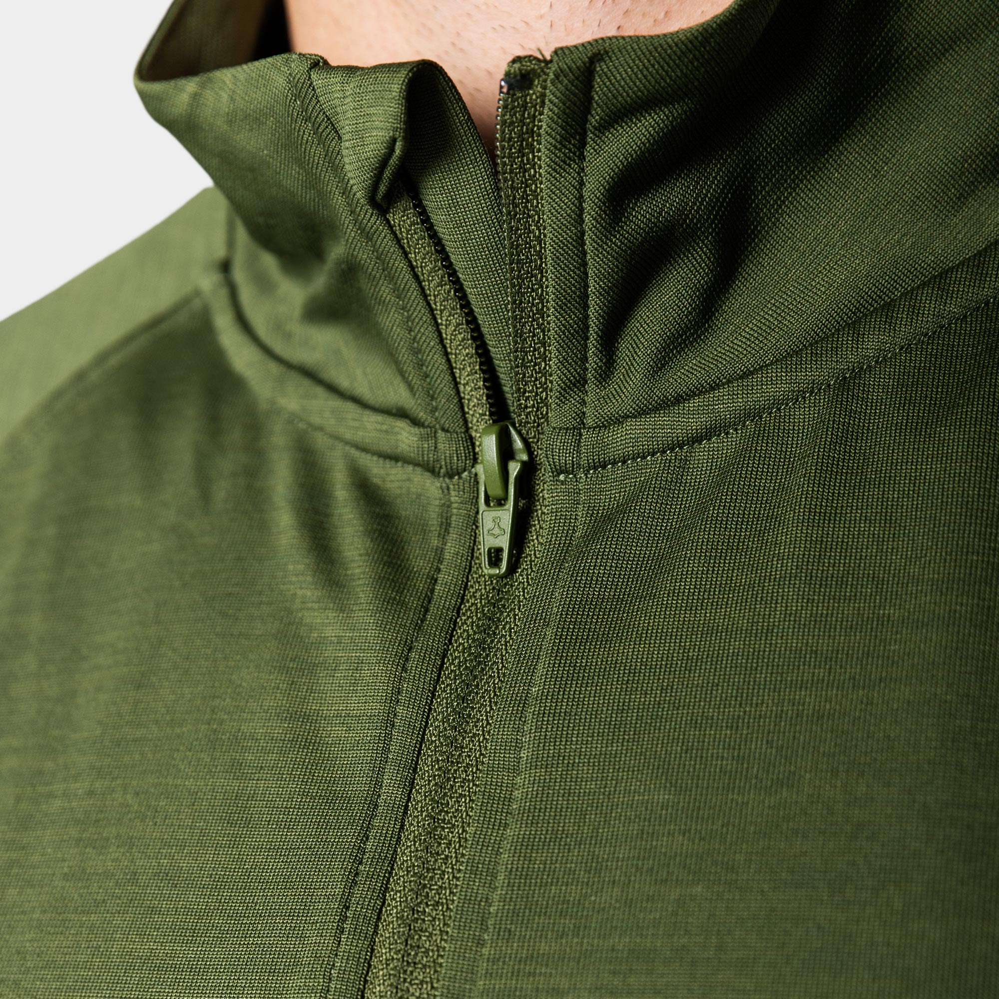 Liiteguard RE-LIITE 1/4 ZIP SHIRT (Herren) Zippers GRÜN