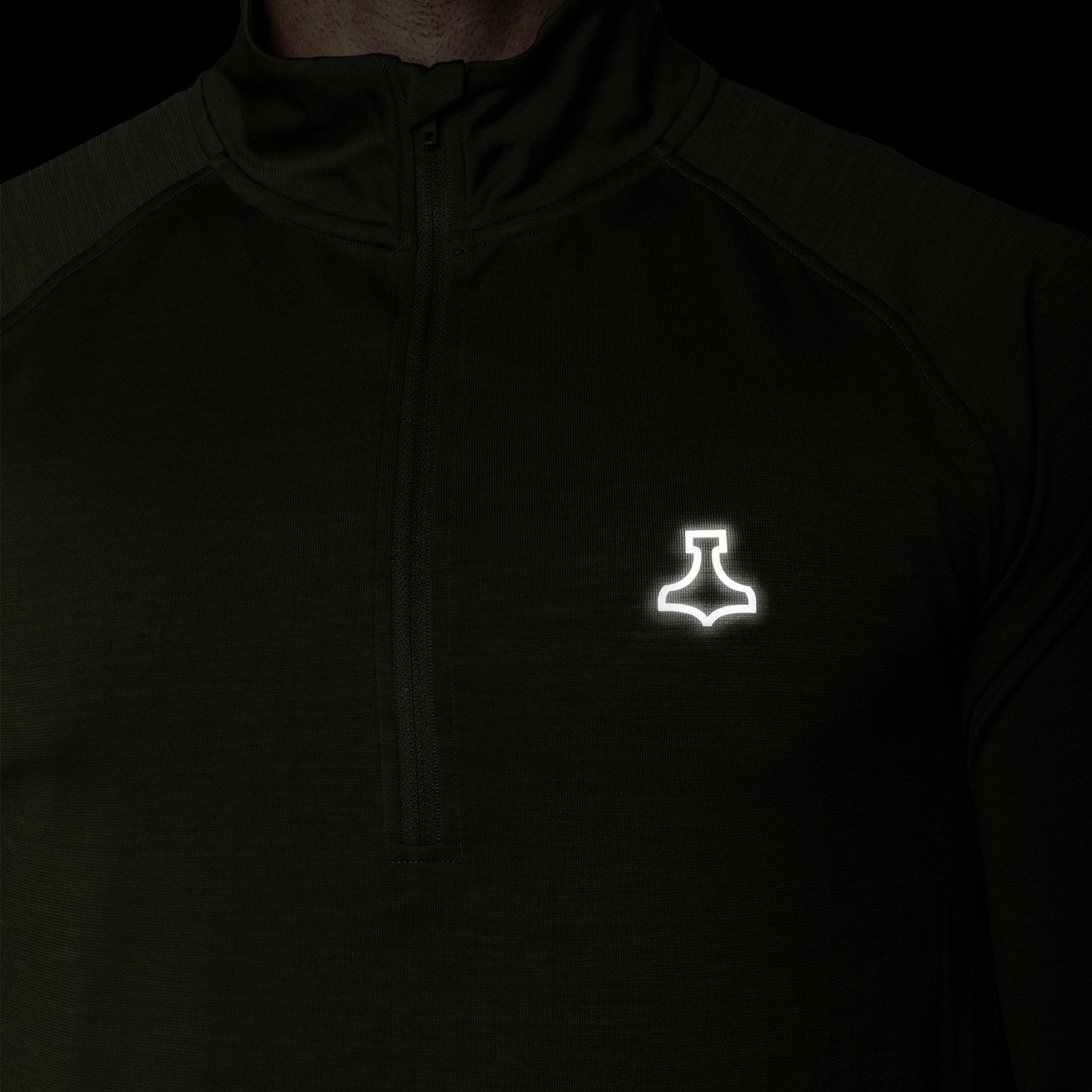 Liiteguard RE-LIITE 1/4 ZIP SHIRT (Herren) Zippers GRÜN