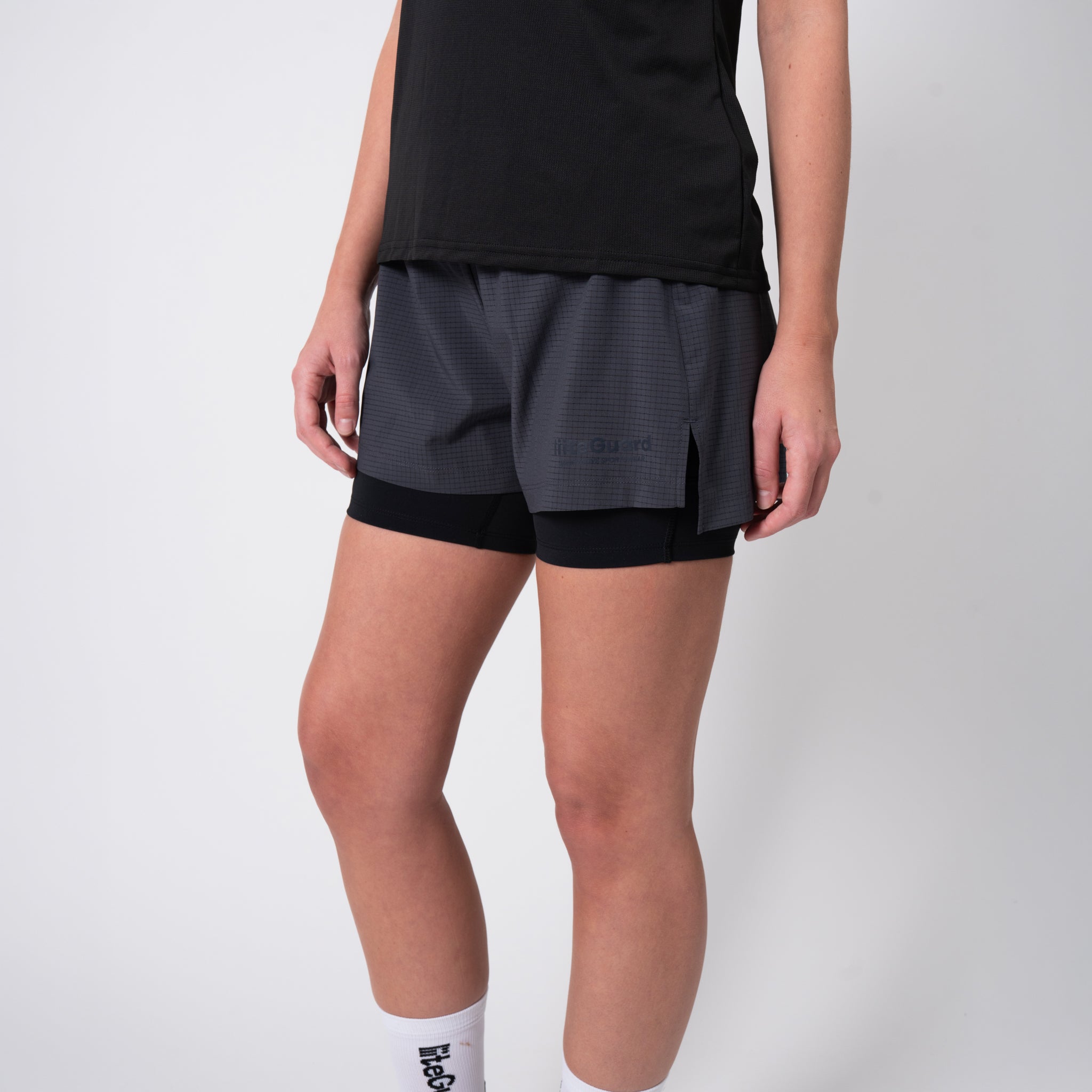 liiteGuard GLU-TECH RUNNING 2IN1 SHORTS (WOMEN) Shorts Ebony