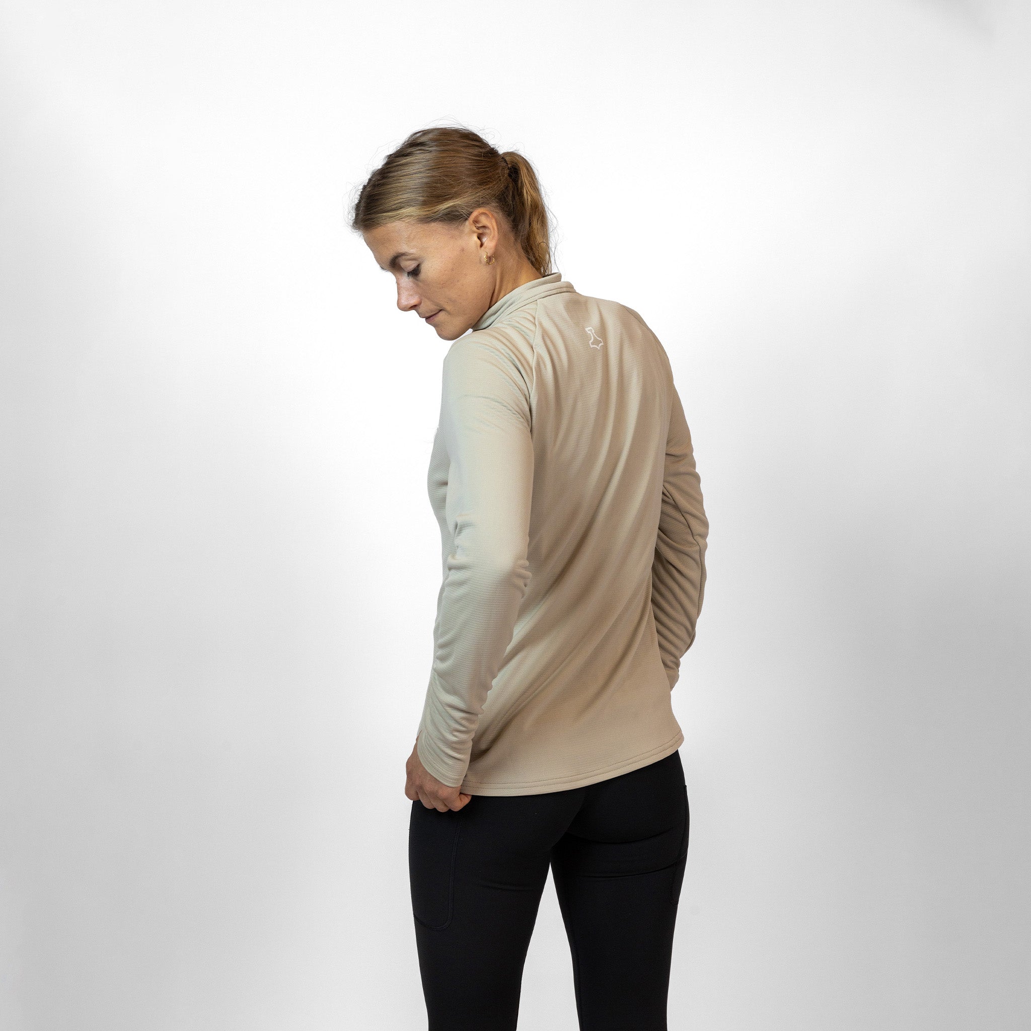 liiteGuard GROUND-TECH 1/4 ZIP SHIRT (WOMEN) Zippers Beige