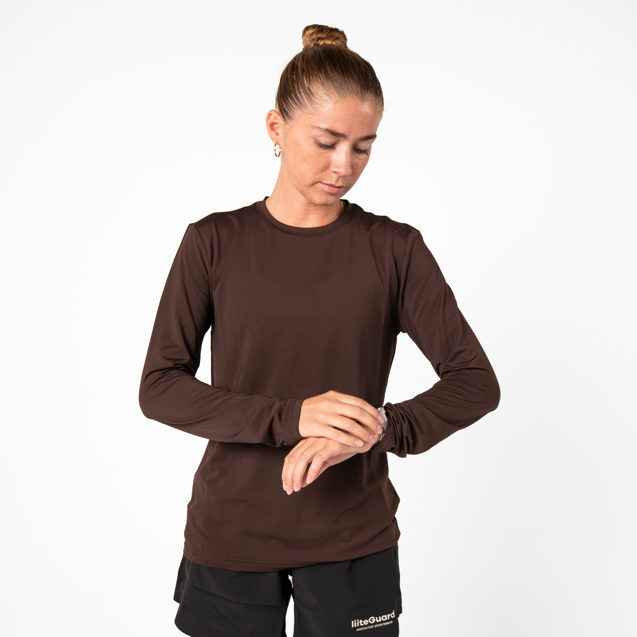 liiteGuard GROUND-TECH LIGHT LS T-SHIRT (WOMEN) Long Sleeve T-shirts Coffee Bean