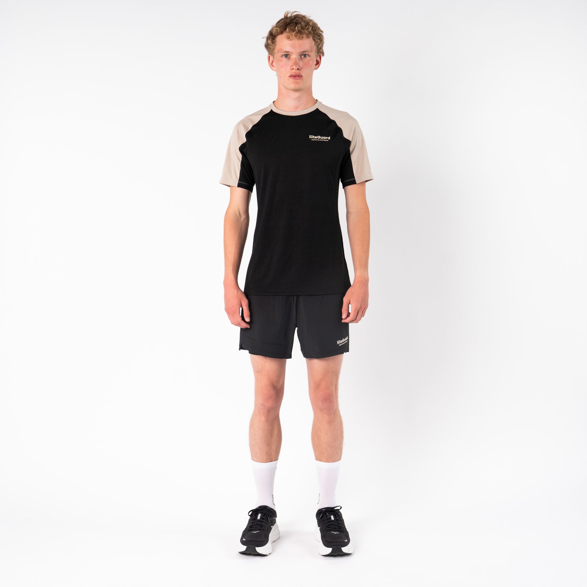 liiteGuard MERINO HYBRID T-SHIRT (MEN) T-shirts Black/Sand