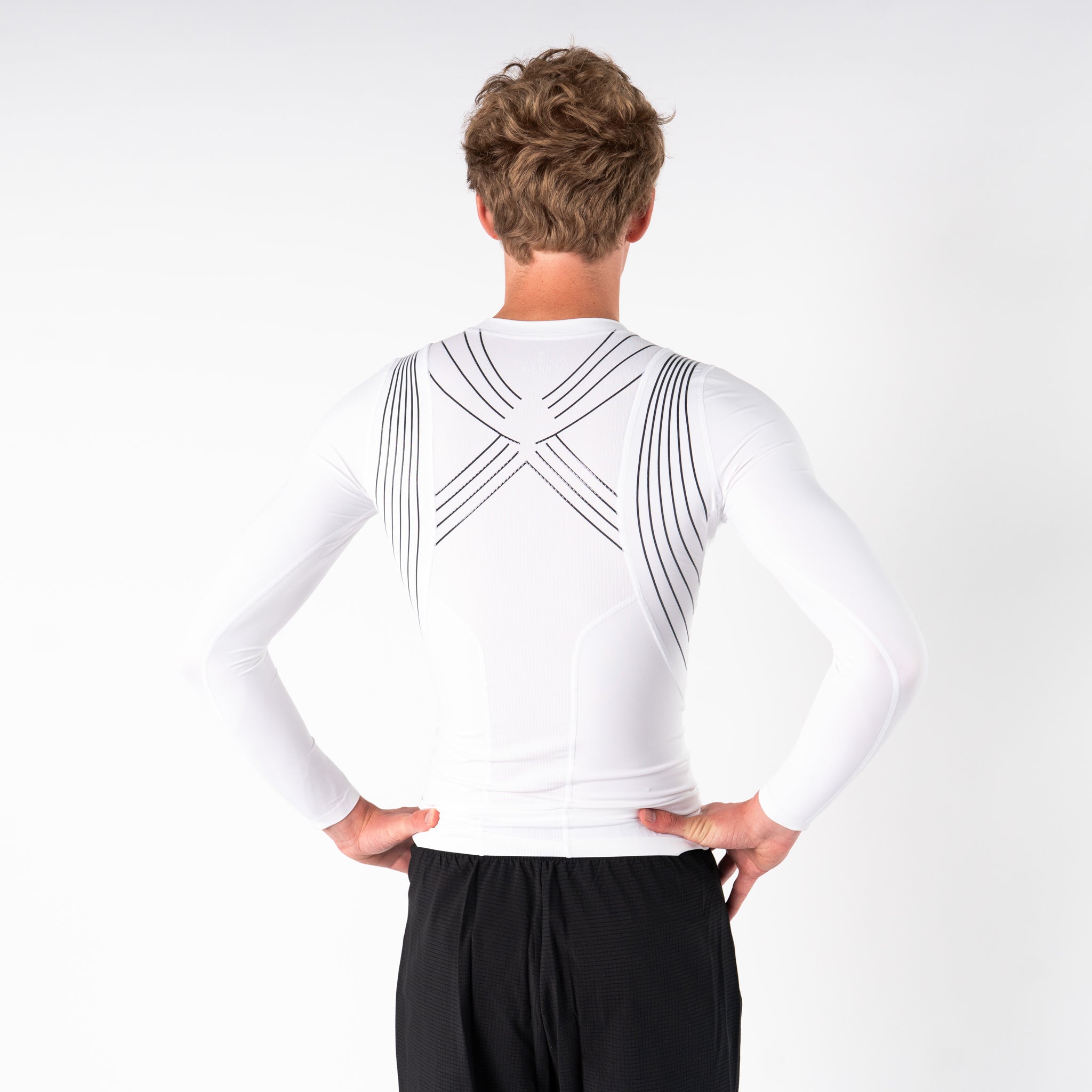liiteGuard SPINE-TECH BASELAYER LS (MEN) Baselayer White