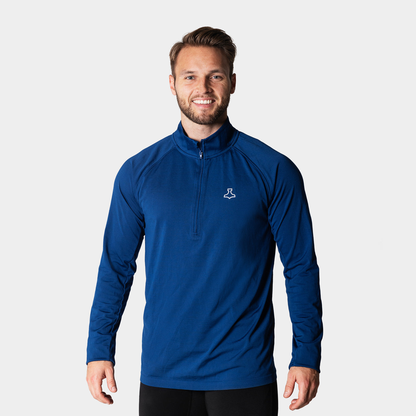 Liiteguard RE-LIITE 1/4 ZIP SHIRT (Herren) Zippers BLAU MELANGE