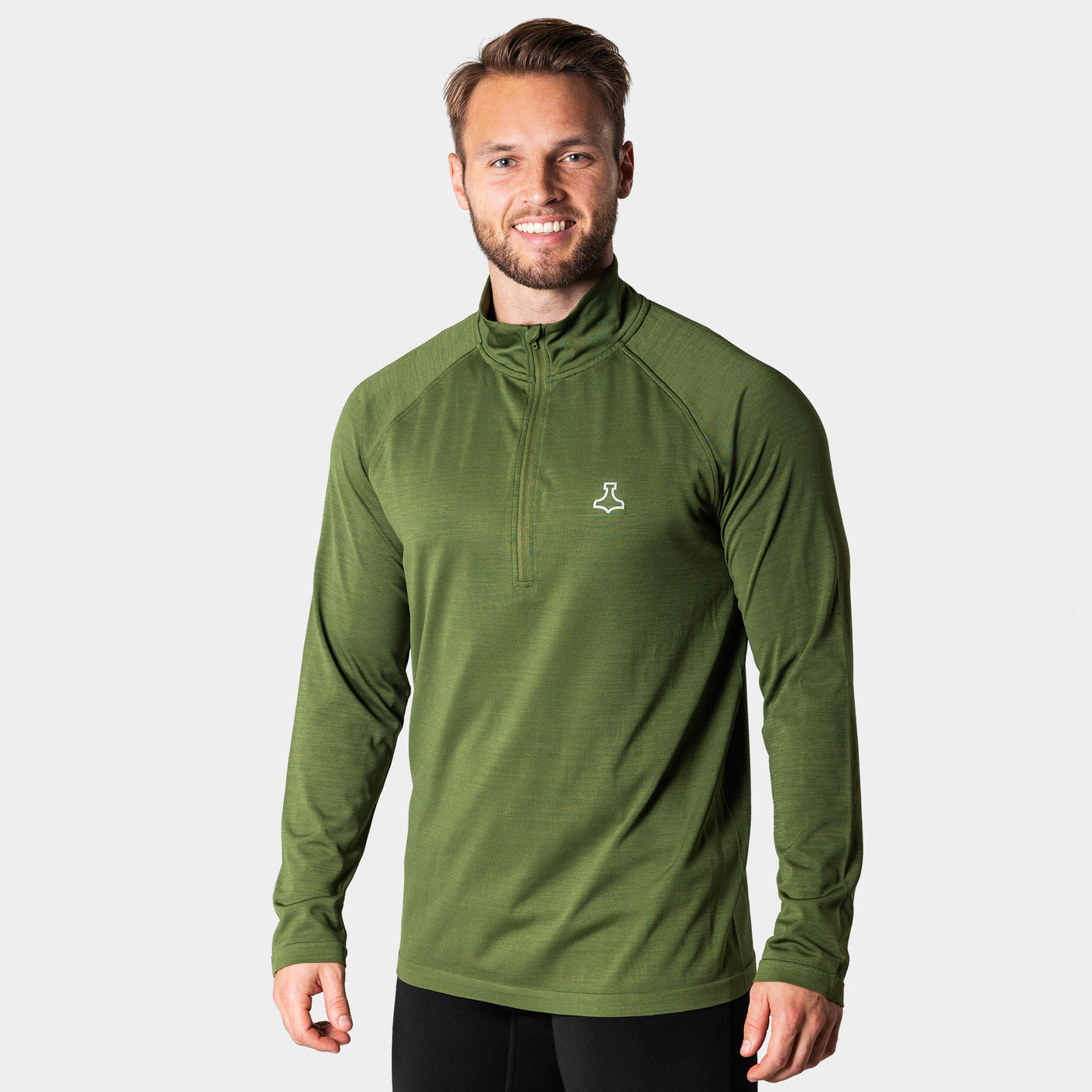 Liiteguard RE-LIITE 1/4 ZIP SHIRT (Herren) Zippers GRÜN